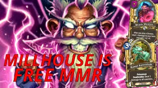 Another Free MMR Strat With Millhouse | Hearthstone Battlegrounds