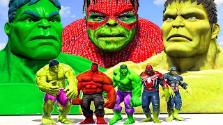 No One Beats HULK Go~!  Red Hulk vs Hulk vs Flash Hulk vs Cap Hulk - What If