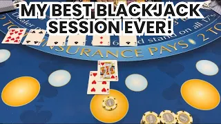 THE BEST BLACKJACK SESSION I HAVE EVER HAD!! AMAZING $1,200,000 HIGH LIMIT WIN!