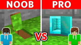 NOOB vs PRO: SAFEST Tiny SECRET Base Build Challenge!