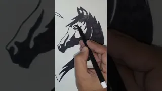 How to Draw a Horse 🐴 Horse Drawing Easy #shorts #trending #youtubeshort
