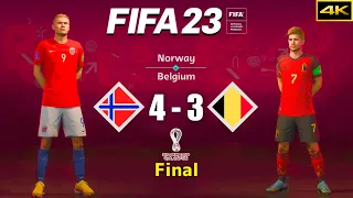 FIFA 23 - NORWAY vs. BELGIUM - FIFA World Cup Final - Haaland vs. De Bruyne - PS5™ [4K]