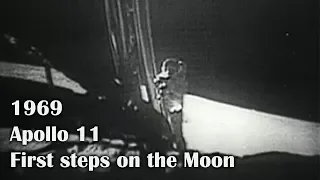 1969 Apollo 11 First steps on the Moon - "One giant leap for mankind"