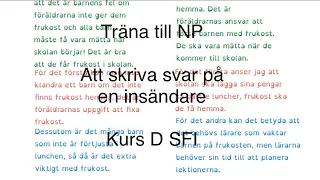 How to learn swedish - NP Sfi kurs D-Skriv svar på en insändare. Undertexter!  PDF i beskrivningen!
