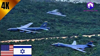 US B-1B Lancers, B-52 Stratofortres And US B-2 Spirits Arrive In Israeli Territory