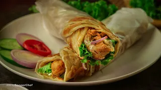 Chicken Tikka Paratha Roll Recipe By SooperChef
