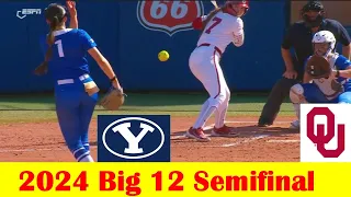 BYU vs Oklahoma Softball Game Highlights, 2024 Big 12 Tournament Semifinal