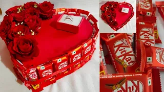 Kitkat Hamper Tutorial | Heart Shaped Kitkat Hamper | #Valentine