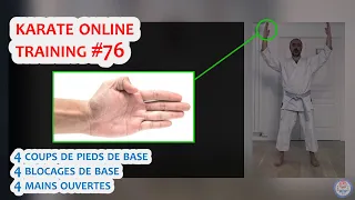 4 COUPS DE PIEDS DE BASE - 4 BLOCAGES DE BASE - 4 UCHI WAZA 🥋 Karate Online Training #76