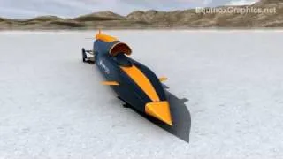 Bloodhound SSC 1000 mph rocket car, land speed record attempt