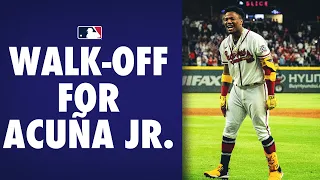 Ronald Acuña Jr. walks it off to give the Braves the win!