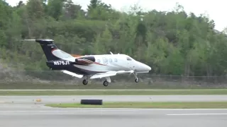 Small Private Jet Plane, Landing (MHT)