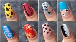 Top 8 nail art designs for beginners without tools ❌💅🏻 || #nailart #20nails #viral #youtube