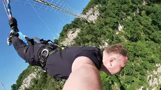Мой прыжок с моста на резинке 207 метров вниз.