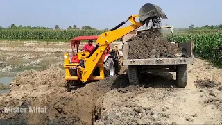 Tractor वाला JCB | Bull Backhoe Loader | Mahindra Novo 605 Performance| किसान का साथी| Mister Mital|