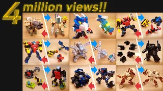 56 LEGO robot stop motion animations! All my LEGO transformers and combiners mech MOC!