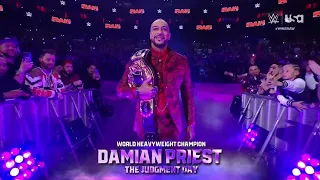 DAMIAN PRIEST WORLD HEAVYWEIGHT CHAMPION ENTRANCE WITH NEW THEME SONG