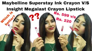 Comparison between Maybelline Superstay Ink Crayon and Insight Megalast Crayon Lipstick
