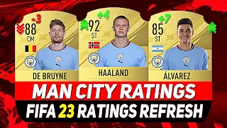 FIFA 23 ✸ MAN CITY WINTER RATINGS UPGRADES & DOWNGRADES!😎😱 ft. HAALAND, DE BRUYNE, ALVAREZ...etc