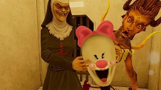 Evil Nun 2 killed Ice Scream Girl 2 vs Nazrat funny animation part 229