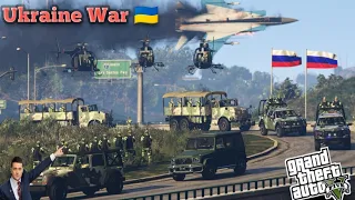 Ukraine War | Ukrainian SU-57 fighter helicopters and Tanks Attack on Russian Military Base | Gta v