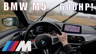 2020 BMW F90 M5 (600HP) Slippery highway run POV