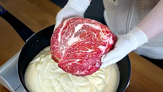 Boil steak with 3,200g of mayonnaise