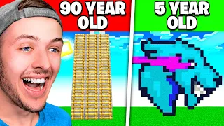 MINECRAFT at DIFFERENT AGES! (reaction)