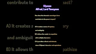 dramatic monologue. Ulysses by Alfred Lord Tennyson #ulysses_mcq #shorts