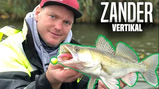 Zanderangeln am Fluss - Vertikal auf Zander