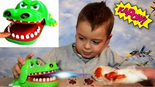 Экстремальный крокодил прокусывает пальцы, Extreme Crocodile Dentist