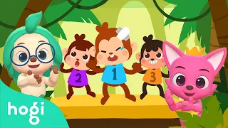 Five Little Monkeys 🐒 | Pinkfong & Hogi Dance Dance | Nursery Rhymes | Hogi Kids Songs