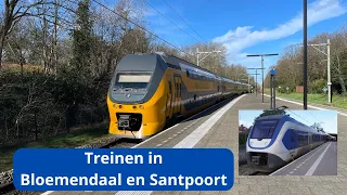 Treinen op stations Bloemendaal, Santpoort Noord en Zuid - 2 maart 2024