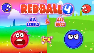 Red Ball 4 | Orange Ball Vs Blue Ball in Rainbow World with All Levels | All Boss | Full Gameplay