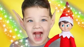 Christmas Pretend Play with Funny Elf On The Shelf & Caleb Kids Show