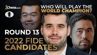 2022 FIDE Candidates | Can Hikaru or Ding Pull Ahead In CLEAR Second Place? | R13/14