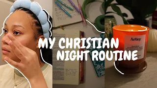 MY CHRISTIAN GIRL NIGHT ROUTINE! 🌙 (devotion, cleaning, quiet time)