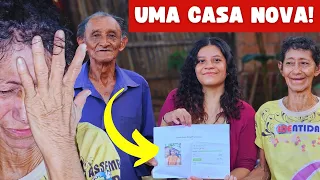 DONA FRANCISCA CHORA AO SABER QUE FAMÍLIA VAI GANHAR UMA CASA🥹