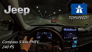 2023 Jeep Compass S 4xe PHEV 240 PS TOPSPEED NIGHT POV DRIVE WÜRZBURG (60 FPS)(GPS)