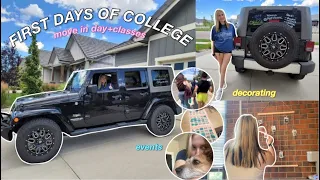 MY FIRST DAYS OF COLLEGE | move in day + classes freshman year 2023