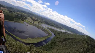 Cynthia's first paraglide flight in Sedgefield