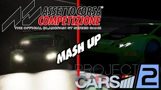 ACC & Project Cars 2 | Mash up Driving @ Night comparison