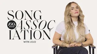 JoJo Sings Aaliyah, Whitney Houston, & Mariah Carey in our 100th Episode of Song Association | ELLE