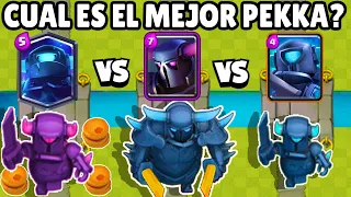 CUAL ES EL MEJOR PEKKA? | SUPER MINI PEKKKA vs PEKKA vs MINI PEKKA | CLASH ROYALE