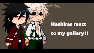 Hashiras react to my gallery 🤯 // (FANON) || metaliuh