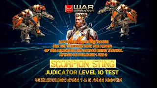 WAR COMMANDER   DVORAH & JUDICATOR TEST IN COM BASE 1 & 2 FREE REPAIR