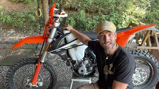 What should we name it? Prepping For Baja! Large Tank Install on a KTM 350 EXC-F