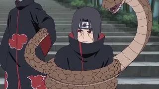 Orochimaru intenta tomar el cuerpo de itachi - itachi lo humilla.