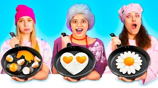 Reto De Cocina Yo vs Abuela vs Chef | Guerra de Cocina por 3SIS español | Desafío de cocina