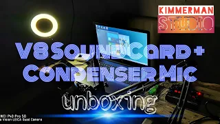 Condenser Mic with V8ii Soundcard| V8iiサウンドカード| #Unboxing| | #KimmermanStudio Vlogs